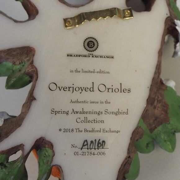 The Bradford Exchange Overjoyed Orioles from Spring Awakenings Wall Decor A0160 - Picture 8 of 12